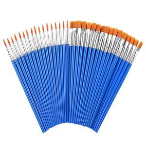 Pinceaux en nylon à manche bleu pour peinture acrylique, <span class=keywords><strong>aquarelle</strong></span> et huile, vente en gros - Product Image 1