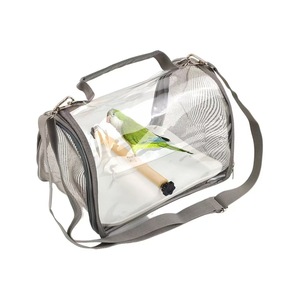 지퍼 잠금식 휴대용 투명 PVC 케이지가 있는 앵무새 여행 가방 (소형 애완동물용) - Product Image 5
