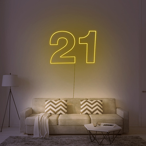 Letrero de Neón Decorativo Iluminado con Tubo de Vidrio de Alta Resistencia Impreso con UV Personalizado, IP65 Impermeable para Bodas, Hoteles, Empresas y Edificios - Product Image 3