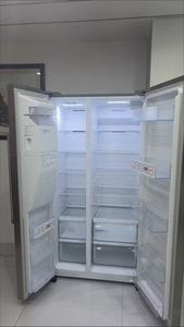 Réfrigérateur à double porte grande capacité X 589L avec poignée de porte, distributeur d'eau, machine à glaçons et broyeur de glace. - Product Image 3