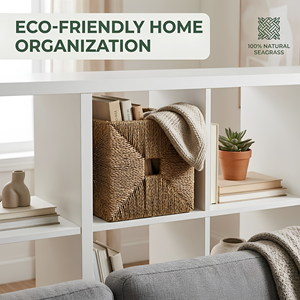 Handmade <b>Square</b> Sea Grass Woven Eco-Friendly Multi-Purpose Storage <b>Basket</b> Simple Style Multifunctional Design Custom Sizes - Product Image 6