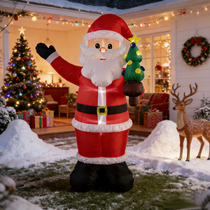 Papá Noel <span class=keywords><strong>de</strong></span> <span class=keywords><strong>Navidad</strong></span> inflable <span class=keywords><strong>de</strong></span> 8 pies, árbol pequeño para decoración <span class=keywords><strong>de</strong></span> patio - Product Image 2