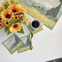 Sets de table personnalisés en gros, élégants, doux, lavables, avec logo, pour la décoration de la maison et des restaurants