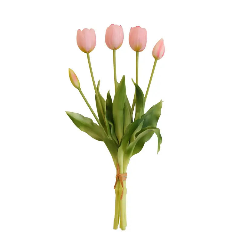 卸売PEラテックスリアルタッチ人工チューリップ花植物家の装飾と人気の人工チューリップ花植物