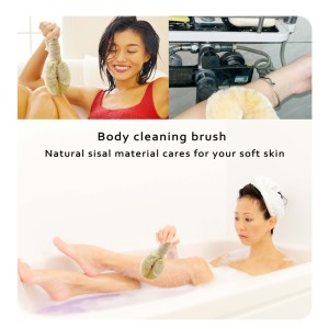 Keluaran baru disesuaikan 9 buah Set mandi kayu pengelupasan Set Pembersih Tubuh mandi Scrub Loofah alami untuk penggunaan rumah dan perjalanan - Product Image 2