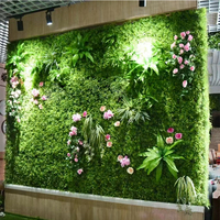 Mur végétal artificiel vertical pour la décoration de la maison et des commerces, décoration en plastique non toxique et sûre, mur végétal vert