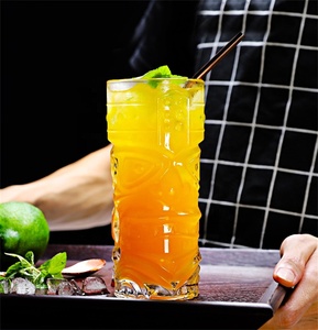 Taza de cristal con temática exótica del Mar del Sur con cara de zombi, vaso de barra multiusos, cristalería gruesa, copa de cristal de cóctel <span class=keywords><strong>Tiki</strong></span> Tropical - Product Image 5