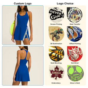 Vêtements de sport de haute qualité, nouvelle arrivée, pour femmes, respirant, en élasthanne/coton, col rond, sans manches, poches, logo sur le devant, fitness, tennis - Product Image 4