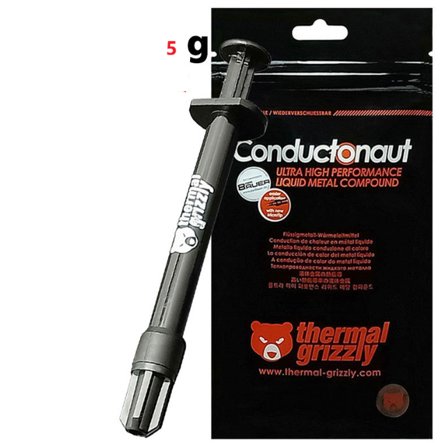 5G Thermal Grizzly Conductonaut Liquid Metal Thermal Grease for CPU GPU Thermal Conductivity 73 W/MK Thermal Paste
