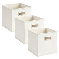 Boîtes de rangement en tissu pliables, bacs pliables en tissu avec poignée pour armoire, étagère, organisateur de maison