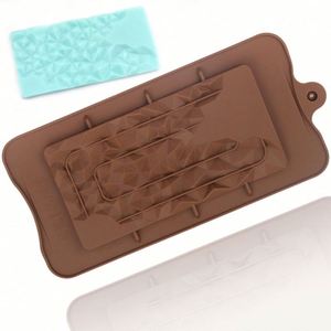 Moule à gaufres en silicone à géométrie solide irrégulière pour chocolat, échantillon gratuit d'usine, fabrication artisanale DIY pour boulangers OEM/ODM - Product Image 2