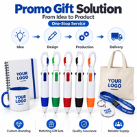 Stylo bille multicolore 4 en 1 avec clip mousqueton, stylo de poche portable, encre rouge, bleue, verte, noire, cadeau publicitaire, vente en gros