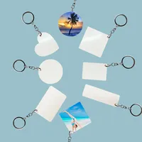Porte-clés RubySub Personnalisé Impression Recto Verso Sublimation Décoration Bricolage Métal Aluminium