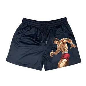 Groothandel Zomer Streetwear Mesh Shorts Dtg Volledig Print Anime Cartoon Basketbal Gym Mesh Shorts Voor Mannen