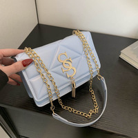 Sac bandoulière femme 2025 en PU, sac à l'épaule tendance avec chaînes, vente en gros pour filles, sacs à main de luxe pour femmes, marque célèbre