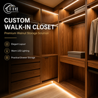 Système de dressing de luxe sur mesure pour chambre à coucher, meubles de rangement, fabricant OEM ODM, fournisseur de projets en gros