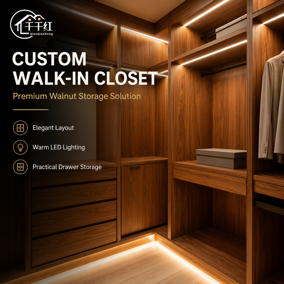 Luxury Walk In Closet Wardrobe System Custom Bedroom Storage Furniture ...