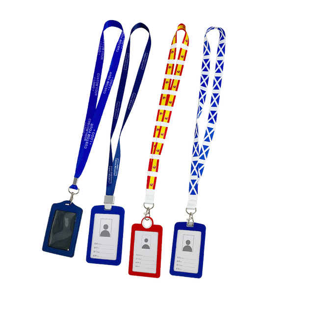 Custom Colorful Adjustable Length Fashion Customized Promotional Advertise Sports Neck Strap Id Badge Card Holder