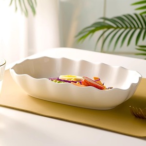 Nouvelle assiette à <span class=keywords><strong>poisson</strong></span> en céramique créative de 10 pouces, <span class=keywords><strong>plat</strong></span> rectangulaire haut de gamme pour la cuisson à la vapeur du <span class=keywords><strong>poisson</strong></span>, vaisselle de table domestique - Product Image 5