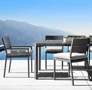 Juego de Muebles de Jardín para Comer al Aire Libre Leisure Ways, de Aluminio, con 8 Sillas de Respaldo Alto y Mesa Rectangular - Product Image 1