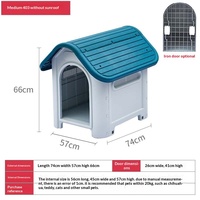 Vente en gros de chenil pour chien de luxe en plastique, surélevé, imperméable, pour extérieur, disponible en plusieurs tailles, avec portillon