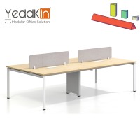Bureaux modulaires ergonomiques au design moderne, construction bois-acier, tiroirs de rangement, pour 2 à 10 personnes, directement de l'usine