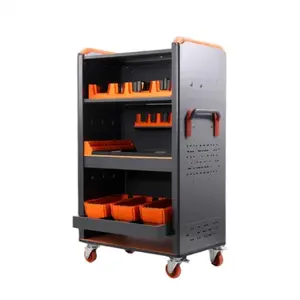 橙色黑色重型工具箱和橱柜-钢最大限度地提高您的储物空间效率工作台精神重型健身房