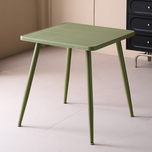 Juego de Comedor de Plástico para Exteriores, Estilo Nórdico Moderno y Lujoso, Mesas Impermeables para Cafeterías, Tiendas de Té de Burbujas, Bares de Postres, Patios y Jardines - Product Image 2