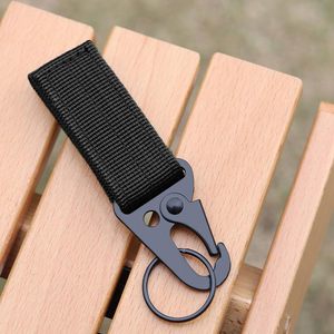 Gancho de hebilla de mosquetón de nailon táctico multifuncional llavero fuerte con clip de cinturón colgante de correas Molle - Product Image 4