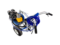 Nouvelle machine professionnelle de marquage routier à peinture froide sans air, type diaphragme, pompe à moteur Honda 6,5 CV, pistolet de pulvérisation unique, certification CE, pour la construction