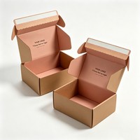 Boîte en carton ondulé personnalisée, écologique, recyclée, avec bande de déchirement, pour emballage de sous-vêtements, de chaussettes en fourrure, auto-scellante avec fermeture éclair