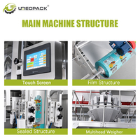 Machine d'emballage verticale automatique 620DT pour sachets de granulés, aliments, snacks, noix, haricots, sucre, riz, céréales – Ensacheuse, remplisseuse et scelleuse VFFS