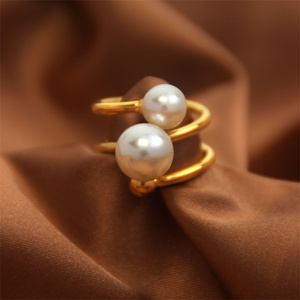 Anello in acciaio inossidabile con anello in acciaio inossidabile 18K, - Product Image 6