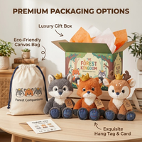 Peluche personnalisée OEM, poupée loup prince kawaii en peluche douce, animal compagnon en peluche, collection de jouets en peluche, remplissage léger, design personnalisé