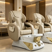 Mobilier de salon de luxe, fauteuils de pédicure spa, fauteuils de pédicure électriques avec massage complet du corps et bain de pieds