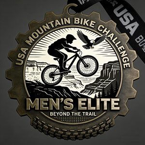 Medalla Conmemorativa <span class=keywords><strong>de</strong></span> Bicicleta <span class=keywords><strong>de</strong></span> <span class=keywords><strong>Montaña</strong></span> <span class=keywords><strong>de</strong></span> Metal Pesado con Diseño Personalizado, Medalla <span class=keywords><strong>de</strong></span> Recuerdo <span class=keywords><strong>de</strong></span> Bronce Antiguo para Competiciones Deportivas - Product Image 1