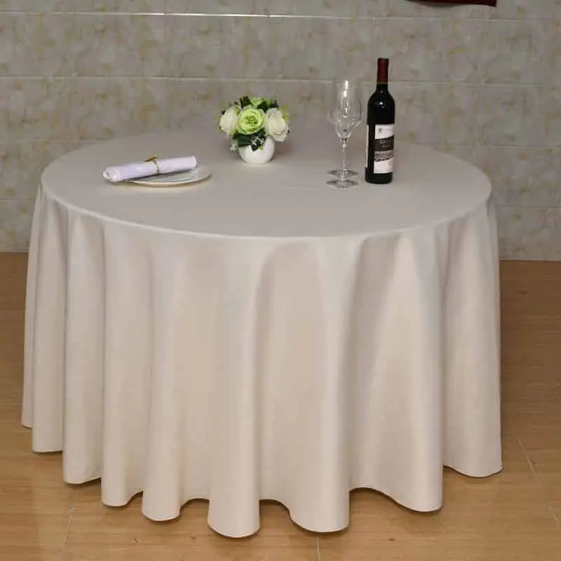 Hotel Round Table Cloths Party Spandex Table Cover Restaurant Custom Round Tablecloth