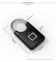 Serrure intelligente antivol à empreintes digitales, cadenas en alliage de zinc sans clé pour casier de gym, armoire scolaire, Cerradura
