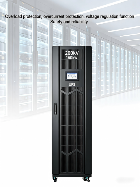 200kVA 160kW Modular Online Three Phase UPS 0ms Transfer Time LCD Display 60Hz Pure Sine Wave Industrial AC Backup