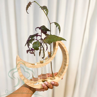 Vase en bois japonais simple pour hydroponie, support délicat pour fleurs, utilisation domestique, décoratif moderne