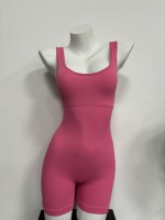 Nouvelle combinaison sans manches personnalisée pour femme 2026 – Justaucorps une pièce de sport et de yoga en coton respirant et élasthanne