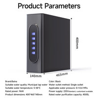 Purificador de Agua RO de 4 Etapas con Pantalla Inteligente, Sistema de Filtro de Agua Potable Debajo del Fregadero con Grifo e Indicador LED