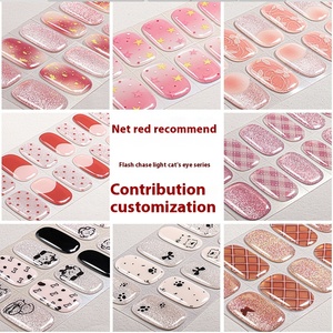 Oeil de chat américain européen Ins 3D autocollants pour ongles poudre d'oignons scintillants imperméables décalcomanies pour manucure française plastique transfrontalier - Product Image 3