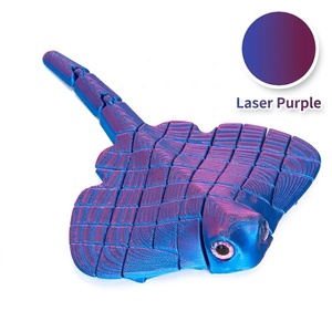 Jouet anti-stress Manta Ray imprimé en 3D, jouet articulé animal marin, jouets sensoriels en PLA multicolore, poisson flexible - Product Image 3