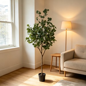 Guirnalda de Hojas de Eucalipto Artificiales al por Mayor, Planta Decorativa para Hogar, Oficina, Estantes, Bodas y Fiestas - Product Image 4