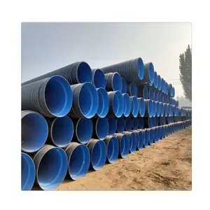 YiFang Sn8 черный Hdpe двухслойная гофрированная труба Pe канализация Hdpe трубы дренажная система трубы