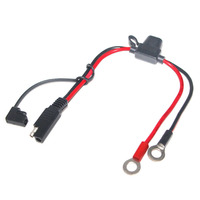 Cable de Carga de 12V 16AWG con Conector Rápido SAE de 2 Pines para Terminal de Batería de Motocicleta, Cable de Extensión para Mantenimiento de Cargador de Batería