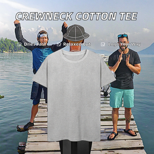 T-shirt à col rond décontracté au design optimal, coupe ample, tricoté 120 g/m², 100 % coton respirant, anti-plis, séchage rapide, logo personnalisé, manches courtes - Product Image 2