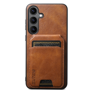 Funda de Lujo para Teléfono Móvil de Piel Sintética con Tarjetero y Soporte, Compatible con Carga Magnética/Inalámbrica para S26/S25/S24/S23/S22/Note 20 - Product Image 2