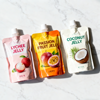 Pochette à bec verseur personnalisée recyclable 200 ml pour eau, liquides, gelée de fruits, beurre de cacahuète, boissons, sachet debout en plastique, emballage